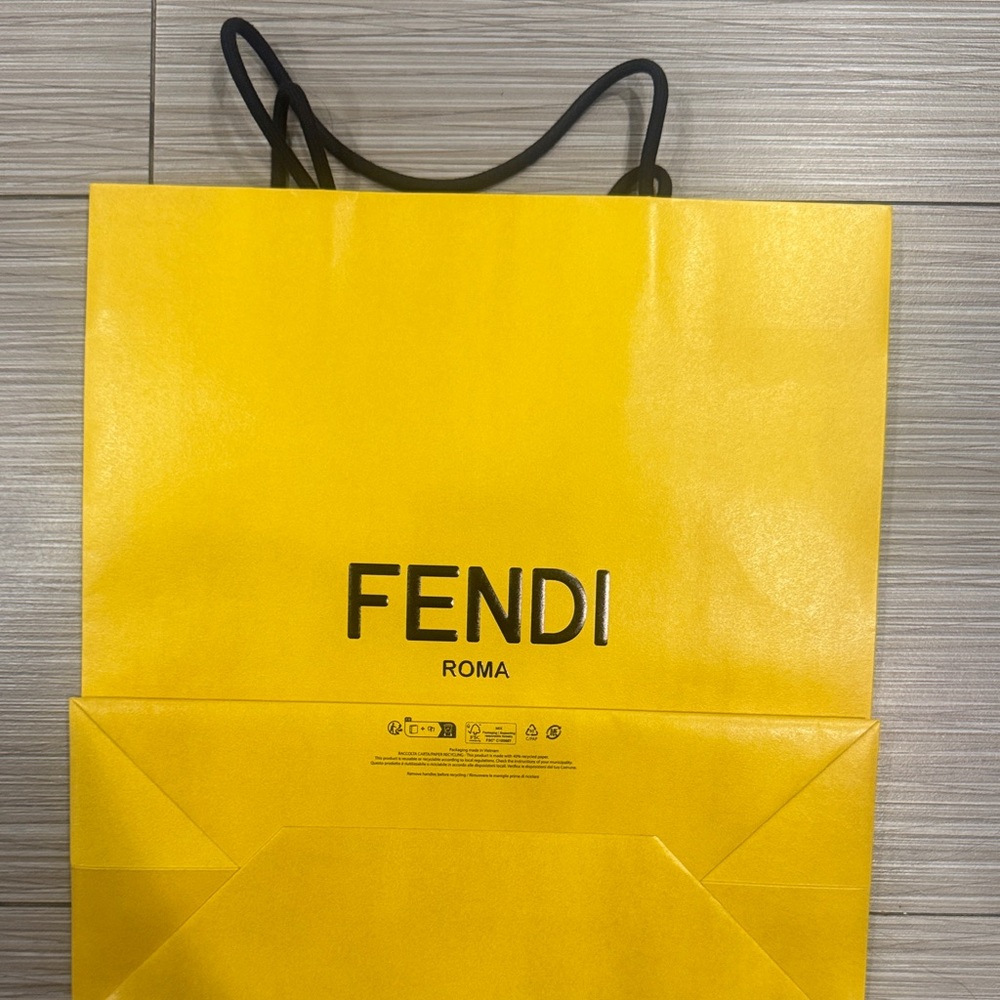 Fendi Vibrant Yellow Tote with Black Accents